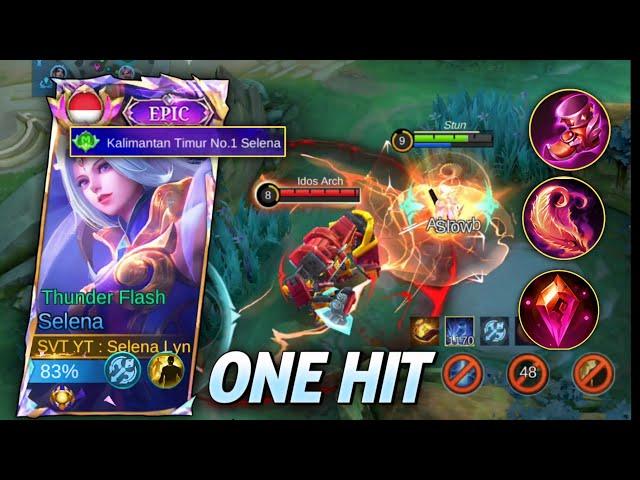 CRAZY DAMAGE SELENA ROAM ONE HIT BUILD 2024 | Mobilegends