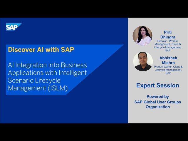 AI Integration into Business Applications with Intelligent Scenario Lifecycle Management (ISLM)