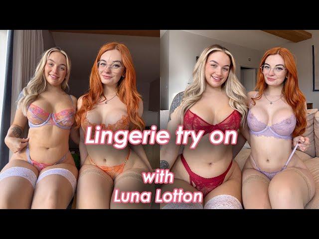 See through lingerie try on with Luna Lotton