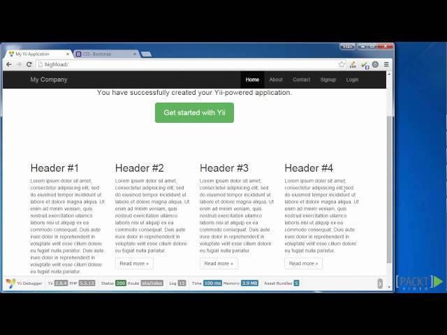 Mastering Yii 2: Combining Highload with Twitter Bootstrap Framework | packtpub.com