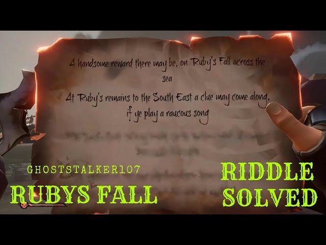 Sea Of Thieves Ruby's Fall Riddle Solved!!