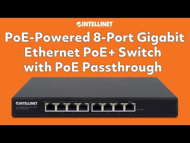 8-Port Gigabit Ethernet PoE+ Switch with Passthrough