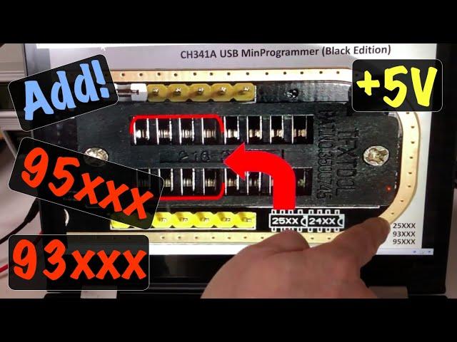 Modify the CH341A EEPROM Programmer (Black Edition) for 5V 93XXX & 95XXX Automotive Use