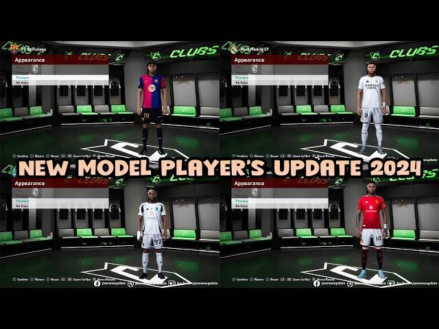 NEW MODEL PLAYER'S UPDATE 2024 - PES 2021 & FOOTBALL LIFE 2024