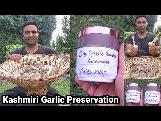 How To Preserve Garlic ( Kashmiri Ruhun) For 1 Year | Dry Garlic Powder Making