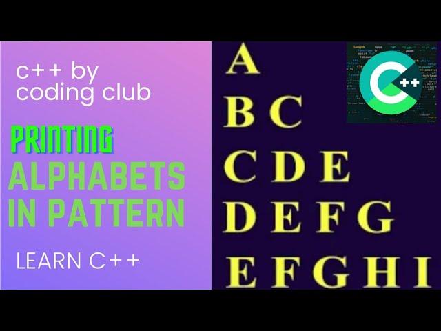 printing alphabet pattern | python program | shorts