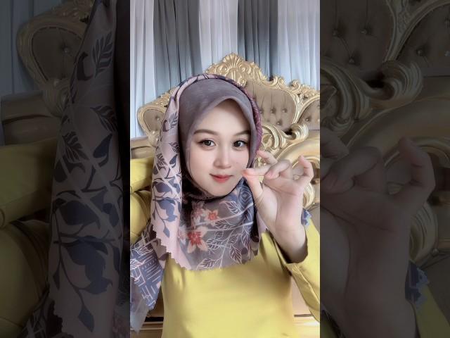 Tutorial Hijab Segi Empat Pesta Kondangan Simple #hijabstyle #hijab #shorts #tutorialhijab