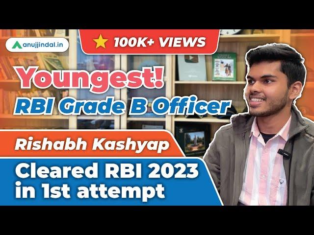 RBI Grade B Topper Interview | Youngest RBI Grade B Officer | RBI 2023 Cracked in First Attempt