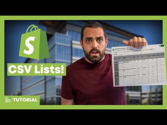 How to Import a CSV List to Shopify