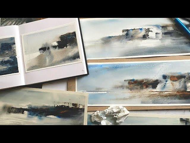 How I ABSTRACT FROM A PHOTO! Expressive Loose Watercolor Landscape Painting Exercise Watercolor Demo