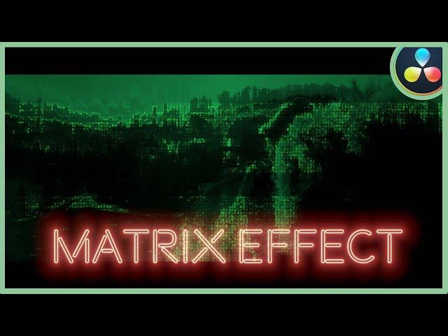 How To Make The Matrix Effect | DaVinci Resolve 17 | FREE Plugin