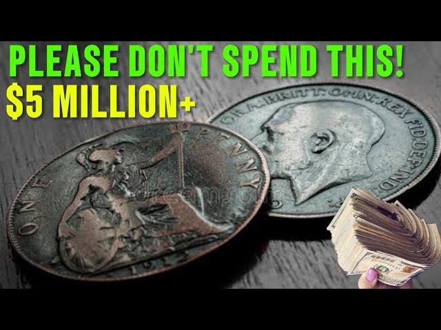 Top 10 Ultra Rare  Great Britain Penny Coins Worth Up To $5 Million+! Coins worth money