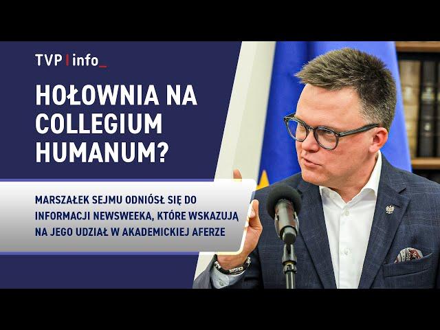 Szymon Hołownia i Collegium Humanum. Marszałek Sejmu tłumaczy się z oskarżeń