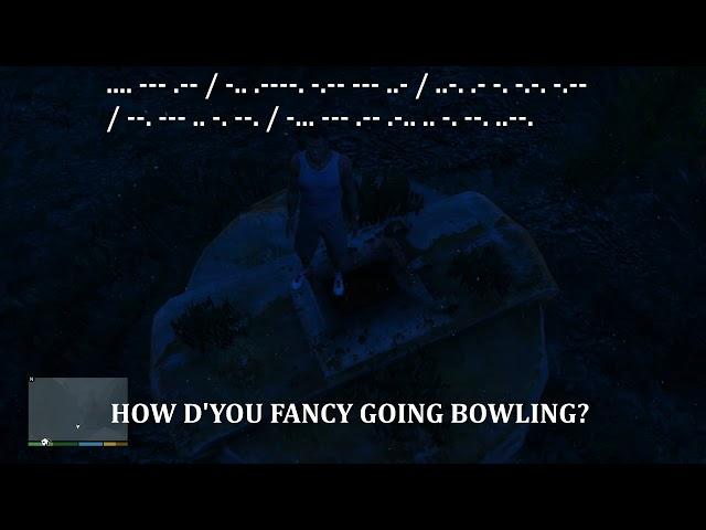 GTA V - Wanna Go Bowling? Underwater Hatch Morse Code Easter Egg