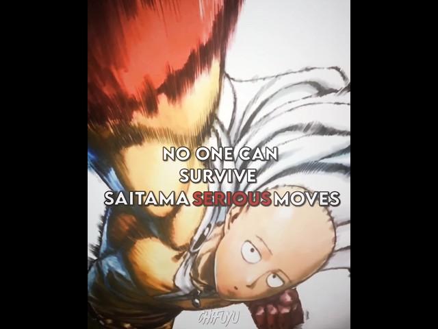 HE DID SURVIVE FROM SAITAMA SERIOUS MOVES #onepunchman #saitama #garou #youtubeshorts
