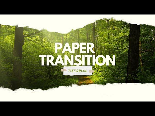 Paper Transition FX | Just Drag drop | Tutorial