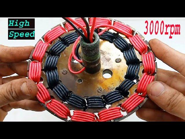 New...How to Make 3000RPM 230v AC Big Fan use PVC Wire