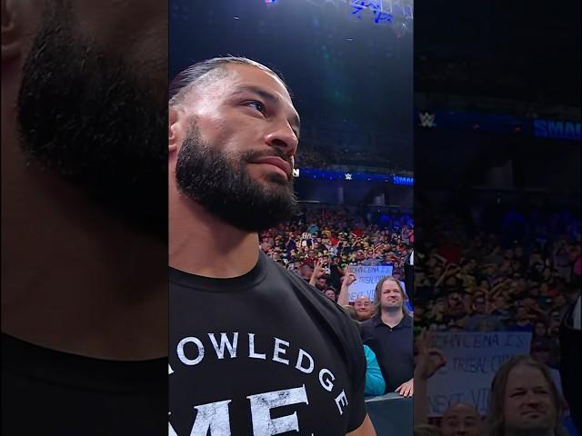 Roman Reigns can see you, John Cena fans, he's just not impressed.