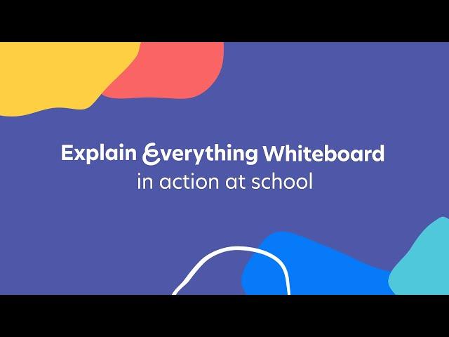 Explain Everything Whiteboard in action at school