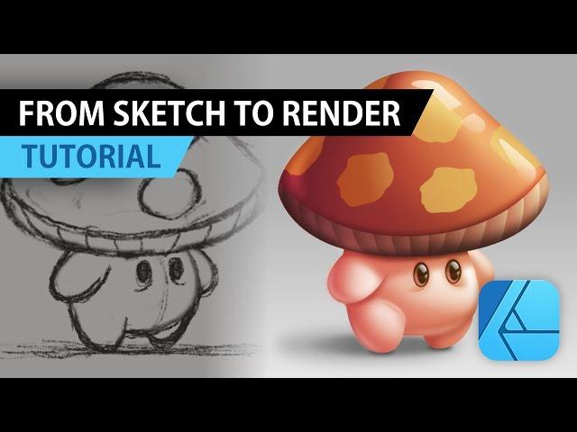 Affinity Designer Tutorial - Mushroom guy