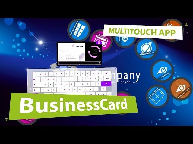 Interactive Digital Signage Software: MultiTouch App BusinessCard