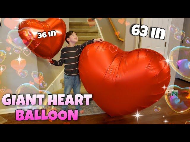 Inflating our Biggest Balloon EVER Valentine's Day Heart ️