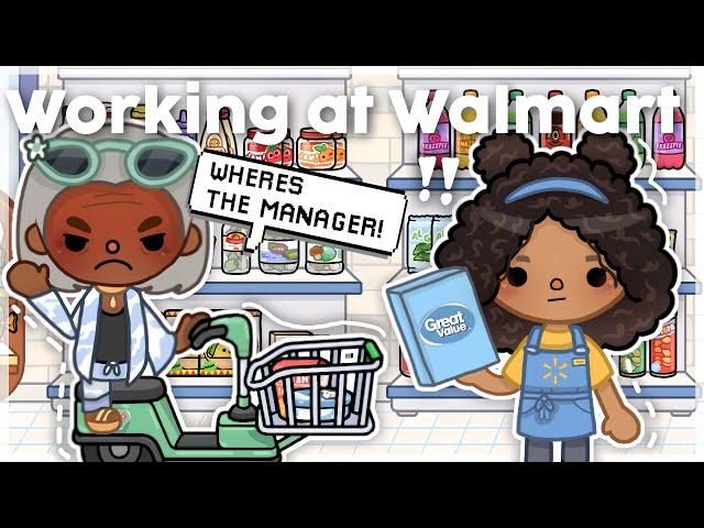 working at walmart! **ANGRY CUSTOMER** (WITH VOICE) II Toca boca roleplay