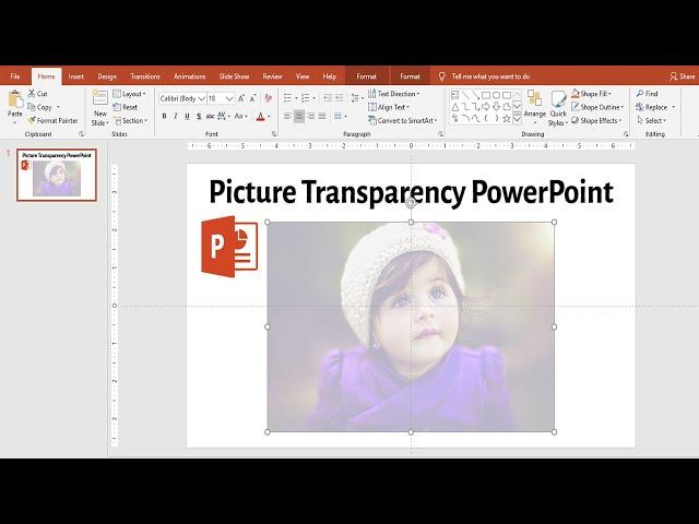 Picture transparency in PowerPoint | Picture Effect | PowerPoint Tutorial