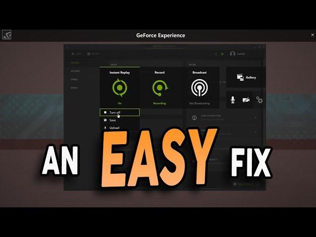 FIXING Problems on Nvidia Graphics Cards - Turn OFF the share Feature