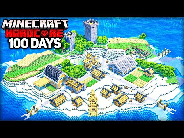 I Survived 100 Days on a DESERTED ISLAND in Minecraft Hardcore