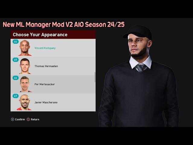 New ML Manager Mod V2 AIO Season 24/25 - PES 2021 & Football Life 2025