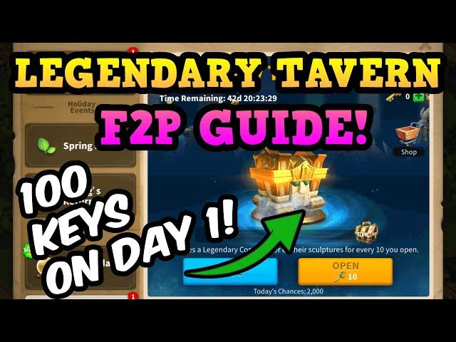 WE GOT LUCKY!? Legendary Tavern! RoK Legendary Tavern Keys Opening! Rise Of Kingdoms F2P Guides RoK!