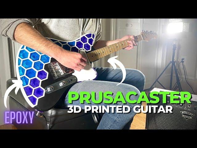 Custom Prusacaster 3D Printed Guitar Project Build (with EPOXY Pour!)