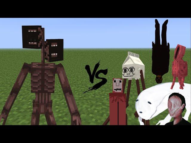 Siren Head vs Trevor Henderson Creatures (Part 1): MCPE MOB BATTLES!