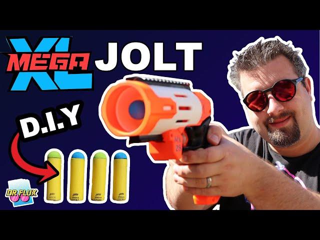 The Nerf Mega XL Jolt! How to make your Own Mega XL Darts!  Meaker Mk28 Powerhouse