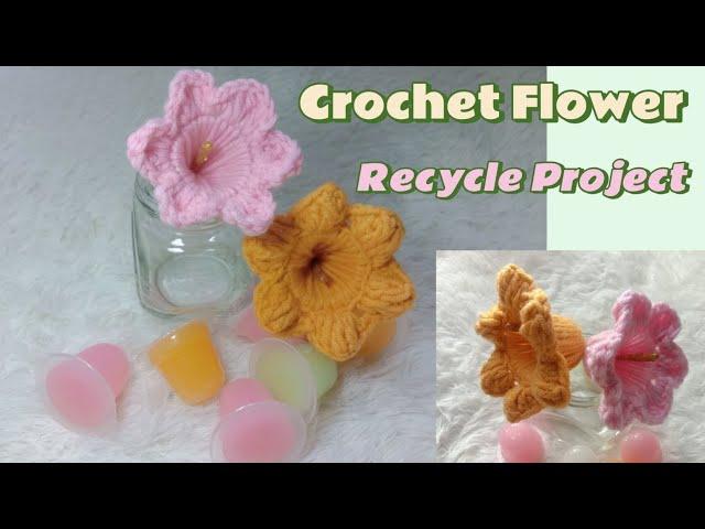 Crochet Flower | Recycle Project Crochet | Alamanda Flower / Bell Flower