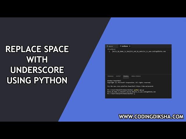 Replace Space with Underscore in Python