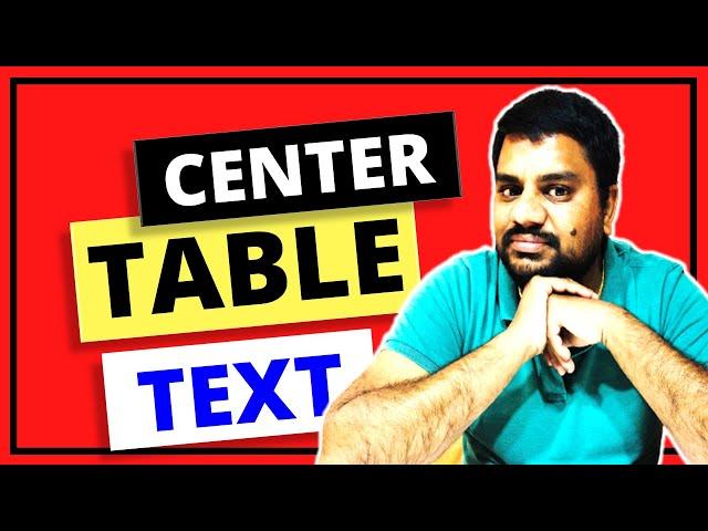 How to Center Text In A Table In Google Docs | TUTORIAL