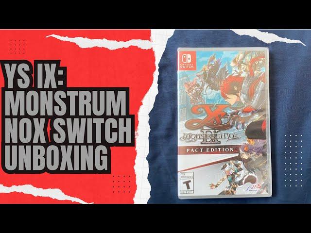 Ys IX: Monstrum Nox Switch Unboxing