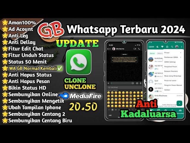 Wa Gb Terbaru 2024 • Gb Whatsapp Terbaru 2024 No Password • Anti Kadaluarsa