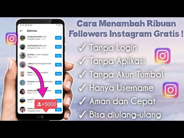 [no login] Cara Menambah Followers Instagram Gratis Tanpa Akun Tumbal