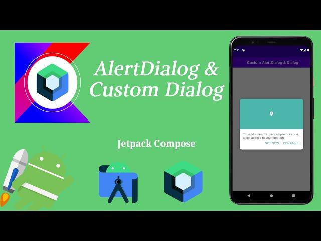 How to Create Alert Dialog and Custom Dialog in Jetpack Compose | Android | Kotlin | Make it Easy