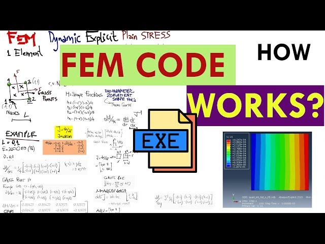 Explicit Finite Element Solver [FEM Tutorial #01]