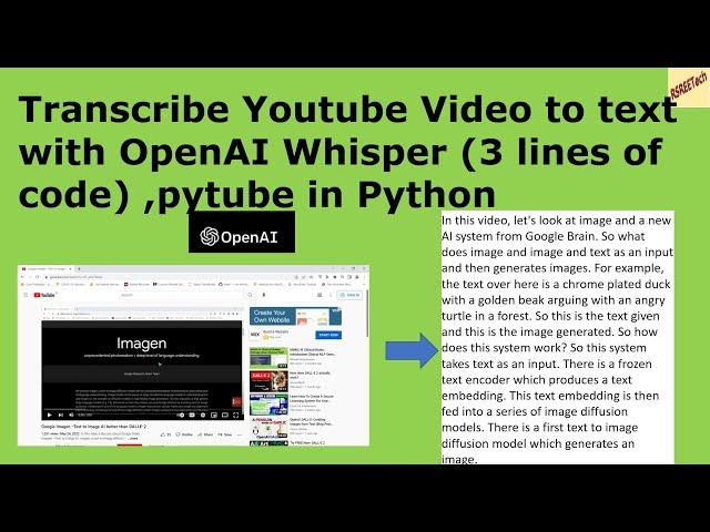 Transcribe Youtube Video to text with OpenAI Whisper  3 lines of code   in Python #nlp