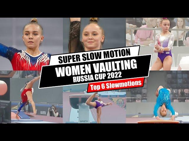 [SuperSlowMotion] Top 6 Women Vaulting Russia Cup 2022