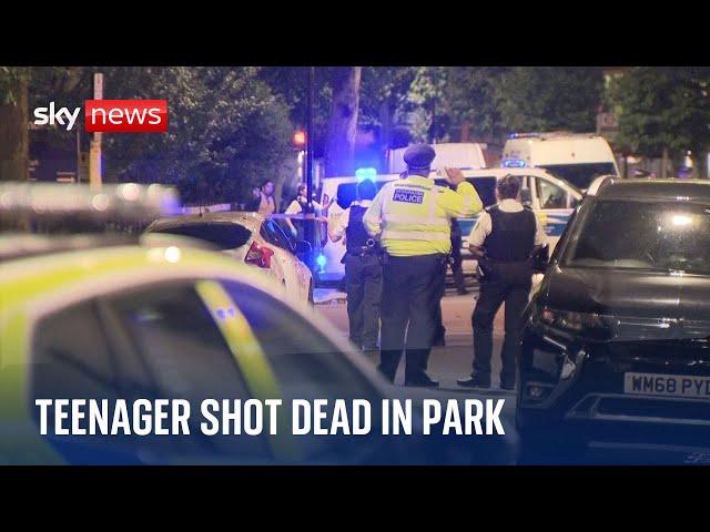 Six arrested after teenager shot dead in London park