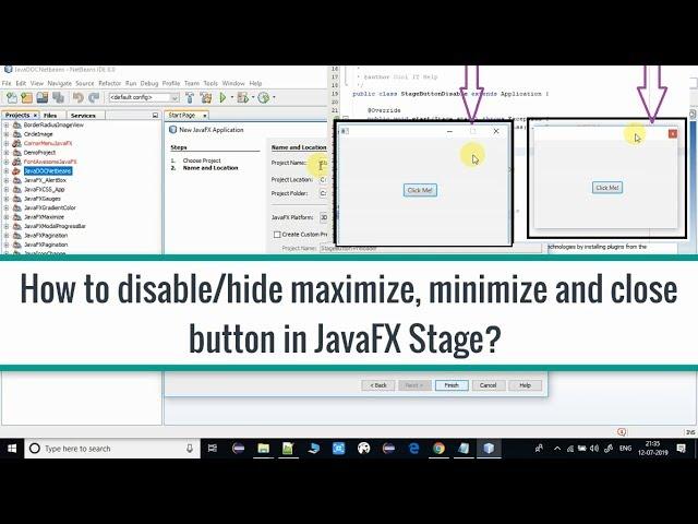 How to disable/hide maximize, minimize and close button in JavaFX Stage?