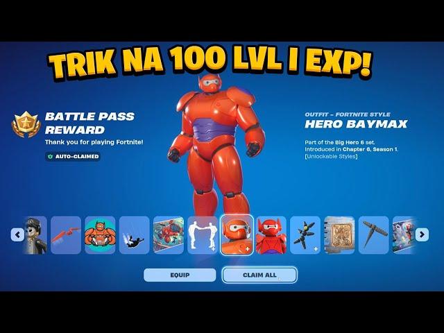 TRIK NA NIESKOŃCZONY XP W FORTNITE ROZDZIAŁ 6! 1.000 LVL W 24H