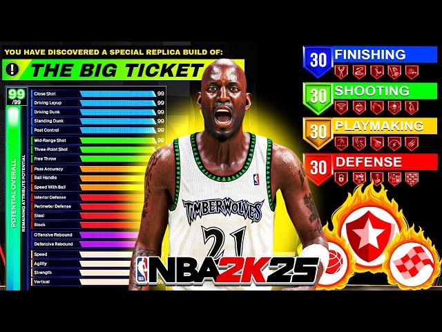 THE BEST 7'0 KEVIN GARNETT BUILD is GAME BREAKING in NBA 2K25! *INSANE* ALL AROUND BUILD IN 2K25!