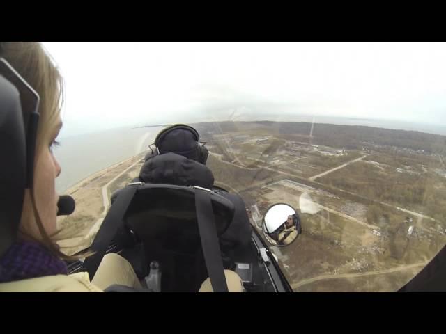 Полёт на автожире (гироплане) / Gyroplane flight